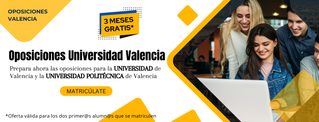 Oferta Oposición Universidad Valencia y Universidad Politécnica de Valencia